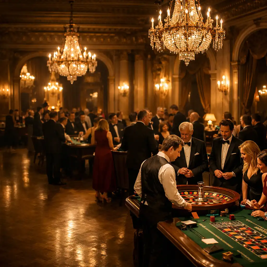 Luxus kaszinó est elegáns vendégekkel